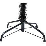  Umjetno osvijetljeno božićno drvce s kuglicama crno 150 cm PVC | Eponuda.com