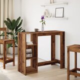  Barski stol s policom boja staro drvo 124x46x103,5 cm drveni | shoptok.hr