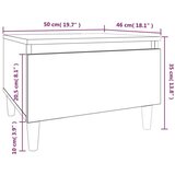 vidaXL Bočni stolić sjajni bijeli 50 x 46 x 35 cm konstruirano drvo | shoptok.hr
