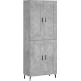  Visoka komoda siva betona 69,5x34x180 cm od konstruiranog drva | shoptok.hr