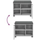  Haldna klop z blazino Enobarvno Siva Sonoma 60 x 38 x 46 cm, (5000160696) | Shoptok.si