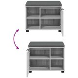  Klupa za hodnik s jastukom Siva Sonoma 60 x 38 x 46 cm | shoptok.hr