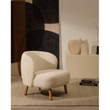 Kave Home Kremno bel fotelj iz tkanine bouclé Ulit – | Shoptok.si