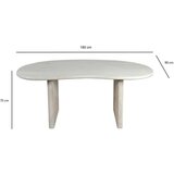 MID.YOU Jedilna Miza Mango, Bela, 180x90cm | Shoptok.si