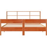 Krevet s regalom za knjige bez madraca 200x200 cm od borovine | Eponuda.com