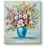  Slikana slika na platnu CVIJEĆE U VAZI 60x70 cm (umjetničke) Cijene