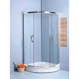 tuš kabina srebrni ram R80x185cm providno staklo