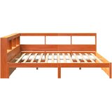 Krevet s policama s uzglavljem 2 pcs Vosak smeđa 200 x 200 cm | shoptok.hr