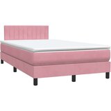 Box Spring postelja z vzmetnico Pink 120x220 cm Velvet, (5000127123) | Shoptok.si