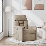  Masažni naslonjač smeđesivi tkanina od mikrovlakana | shoptok.hr