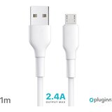 Data kabl pluginn pi-amb 2.4A usb na micro usb beli 1m