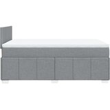  Krevet s oprugama i madrac svjetlosivi 120 x 200cm od tkanine | shoptok.hr