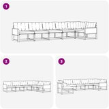  Set vanjskih sofa 6 kom. Prirodna i bež Smeđa 402 x 164,5 x 73 cm | Shoptok.si