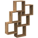Maison Chic Stenska kockasta polica - Viseča polica artisan hrast 78x15x93 cm inž. les, (21793917) Cene