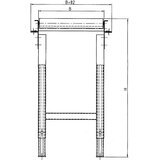 Gura Pocinkano dvojno stojalo, širina proge 300 mm, območje nastavitve 330 - 480 mm | Shoptok.si
