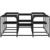  Stolić za kavu crni 91 x 91 x 40 cm od konstruiranog drva | Eponuda.ba