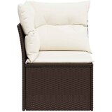  Kutna vrtna sofa od poliratana s jastucima smeđa | Eponuda.com