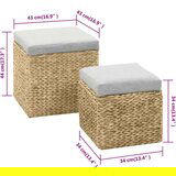  2-dijelni set taburea od morske trave sivi | shoptok.hr
