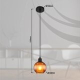 Globo 15638B - visilica na sajli zumba 1xE27/25W/230V prečnik 15 cm bakar | Eponuda.com