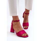 VINCEZA Women's High Heel Sandals in Fuchsia Eco-Suede Upttima | shoptok.hr