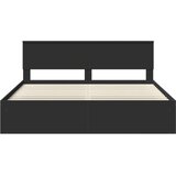  Konstrukcija postelje Črna 180 x 200 cm Masivno borovo les, (5000103143) | Shoptok.si