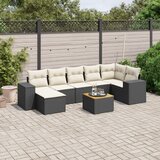 vidaXL 8-dijelni set vrtnih sofa od poliratana s jastucima crni | shoptok.hr