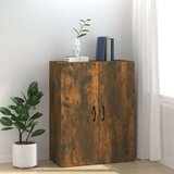 vidaXL Viseča omarica dimljeni hrast 69,5x34x90 cm konstruiran les | Shoptok.si