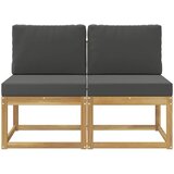  2 Komad Srednja sofa za van Čvrsto drvo akacije Bijela | shoptok.hr