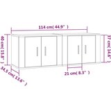  Zidni TV ormarići 2 kom boja smeđeg hrasta 57 x 34 5 x 40 cm | shoptok.hr
