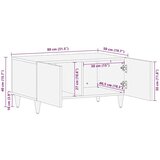 vidaXL Stolić za kavu s vratima Bež 80 x 50 x 40 cm masivno drvo manga | shoptok.hr
