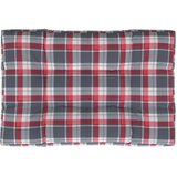  Jastuk za palete crveni karirani 120 x 80 x 12 cm od tkanine | shoptok.hr