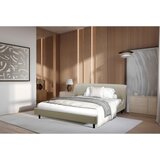 Livetastic oblazinjena postelja 181 cm x 201 cm , les, kovina, usnje bež | Shoptok.si