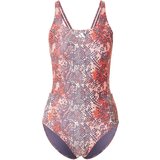 Adidas Športne enodelne kopalke kremna / temno liila / temno oranžna / roza | Shoptok.si
