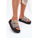 Boto Ladies Sandals With Golden Buckles On Platform Zebra Virvania | Shoptok.si