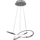 Toolight Stropna viseća svjetiljka prsten moderna LED + daljinski upravljač APP389-CP Chrome | shoptok.hr