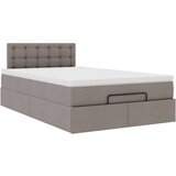 vidaXL Otomanski posteljni okvir z vzmetnico taupe 120x190 cm blago, (21610696) | Shoptok.si