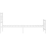 Metalni okvir kreveta uzglavlje i podnožje bijeli 90x190 cm | shoptok.hr