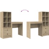vidaXL stol s pohranom Sonoma hrast Konstruirano drvo | shoptok.hr
