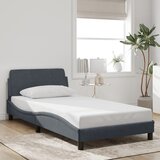 Furnova Posteljni okvir brez vzmetnice temno siv 100x200 cm žamet, (21937544) Cene