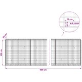  Gabion s žicom debljine 3,5 mm i mrežom 5x10 cm 600x30x100 cm | shoptok.hr