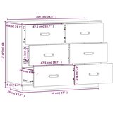  Komoda smeđa boja meda 100 x 40 x 75 cm od masivne borovine | shoptok.hr