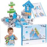 Magnetic construction blocks set for children 124 pieces &amp;ndash; winter Slike