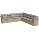  9-dijelni set vrtnih sofa s jastucima bež od poliratana | shoptok.hr