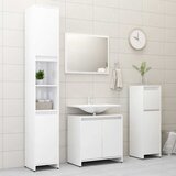  Set kupaonskog namještaja sjajni bijeli od konstruiranog drva | shoptok.hr