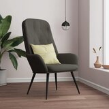  The Living Store Stol za sproščanje temno siv žamet - Stol Za Sproščanje, (21485250) Cene