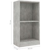 vidaXL Polica za knjige beton siva 40x24x75 cm konstruirano drvo | shoptok.hr
