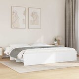  Okvir za krevet bijeli 200 x 200 cm od konstruiranog drva | shoptok.hr