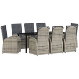  Vrtni set za objed 9 kom. Siva poliratan | shoptok.hr