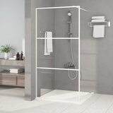 vidaXL Pregrada za tuš bela 100x195 cm prozorno ESG steklo Cene