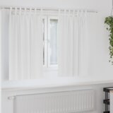 vidaXL Zavjese sa zavjesama 2 pcs Čista bijela Poliester | shoptok.hr